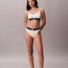 Bralette elástico de microfibra Unlined con Monogram gráfico Bralette elástico de microfibra Unlined con Monogram gráfico