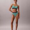 Bralette elástico de microfibra Unlined con Monogram gráfico Bralette elástico de microfibra Unlined con Monogram gráfico
