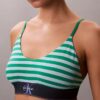 Bralette elástico de microfibra Unlined con Monogram gráfico Bralette elástico de microfibra Unlined con Monogram gráfico