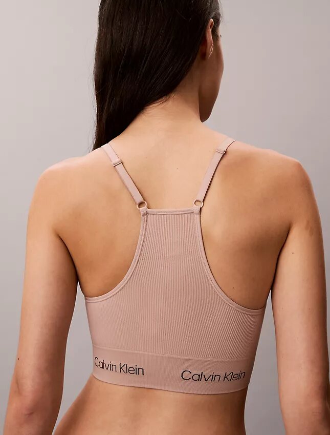 Bralette sin costuras de Microfiber acanalada con forro ligero Bralette sin costuras de Microfiber acanalada con forro ligero