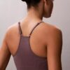 Bralette sin costuras de Microfiber acanalada con forro ligero Bralette sin costuras de Microfiber acanalada con forro ligero