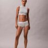 Bralette sin tirantes con cuello alto, ligeramente forrado, de algodón Modal Icon