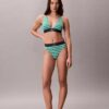 Bralette triangular elástica de Microfiber con Monogram gráfico y forro ligero Bralette triangular elástica de Microfiber con Monogram gráfico y forro ligero