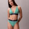 Bralette triangular elástica de Microfiber con Monogram gráfico y forro ligero Bralette triangular elástica de Microfiber con Monogram gráfico y forro ligero