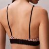 Bralette triangular elástica de Microfiber con Monogram gráfico y forro ligero Bralette triangular elástica de Microfiber con Monogram gráfico y forro ligero