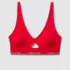 Bralette triangular ligeramente forrada de algodón Modal Icon