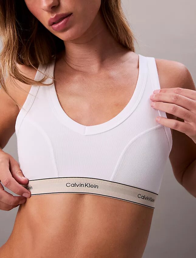 Bralette triangular ligeramente forrada de Cotton Stretch Heritage Bralette triangular ligeramente forrada de Cotton Stretch Heritage