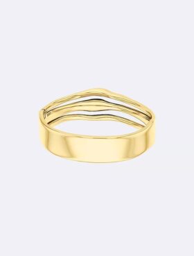 Brazalete con bisagra de forma fluida y escultural Brazalete con bisagra de forma fluida y escultural