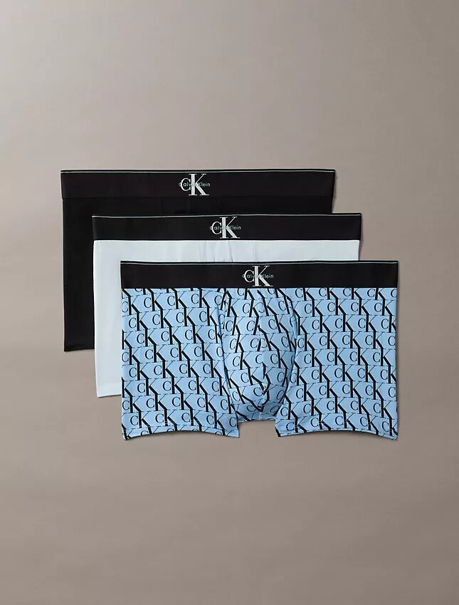 Bóxer Cotton Stretch con Monogram gráfico, paquete de 3 Bóxer Cotton Stretch con Monogram gráfico, paquete de 3