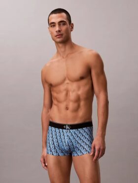 Bóxer elástico de microfibra con monograma gráfico y Low Rise Trunk