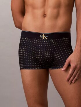 Bóxer elástico de microfibra con monograma gráfico y Low Rise Trunk Bóxer elástico de microfibra con monograma gráfico y Low Rise Trunk