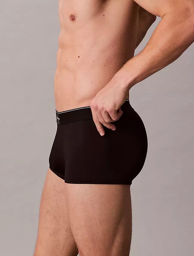 Bóxer elástico de microfibra con monograma gráfico y Low Rise Trunk Bóxer elástico de microfibra con monograma gráfico y Low Rise Trunk