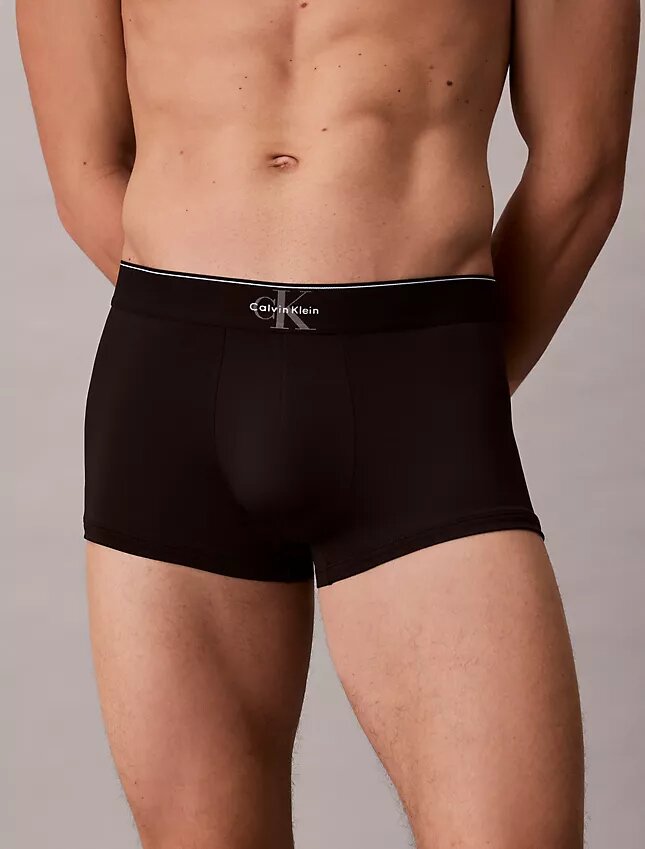 Bóxer elástico de microfibra con monograma gráfico y Low Rise Trunk Bóxer elástico de microfibra con monograma gráfico y Low Rise Trunk