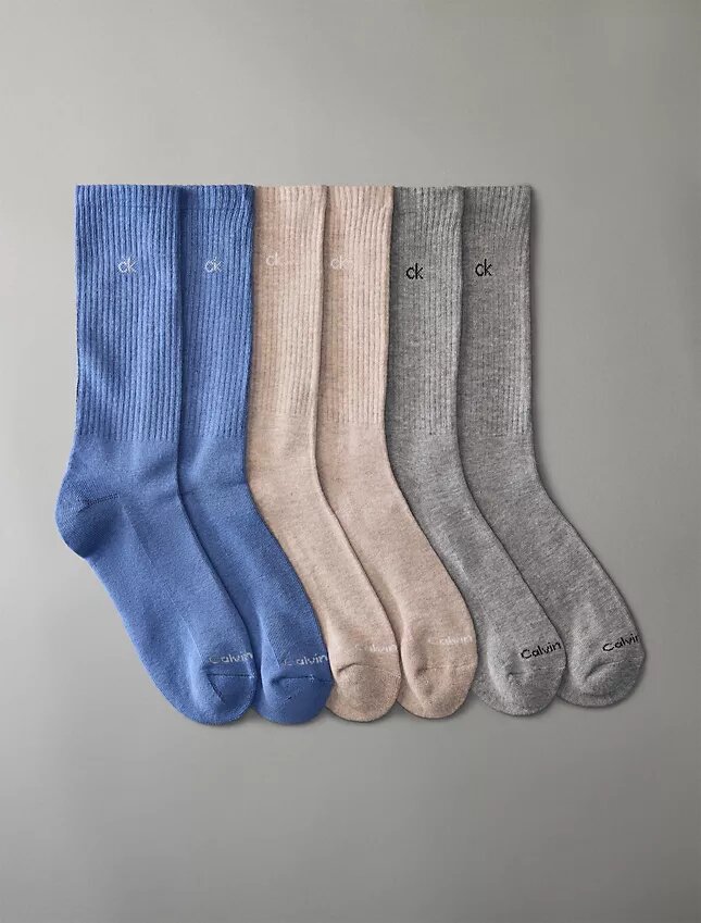 Calcetines básicos de caña media, paquete de 6 Calcetines básicos de caña media, paquete de 6