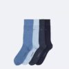 Calcetines de vestir de 4 unidades con logotipo de punto liso Calcetines de vestir de 4 unidades con logotipo de punto liso