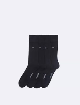 Calcetines de vestir de 4 unidades con logotipo de punto liso Calcetines de vestir de 4 unidades con logotipo de punto liso