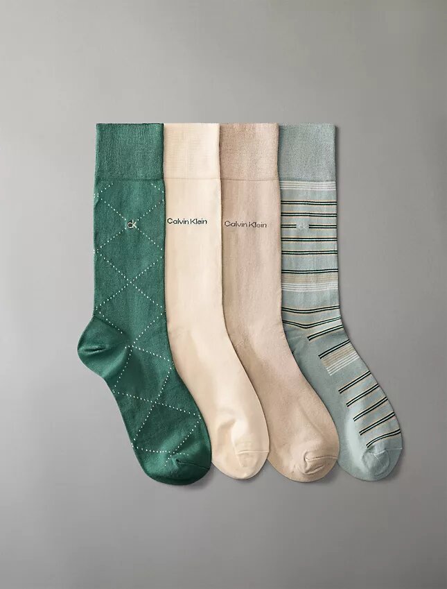 Calcetines de vestir de mezcla de Modal, paquete de 4 Calcetines de vestir de mezcla de Modal, paquete de 4