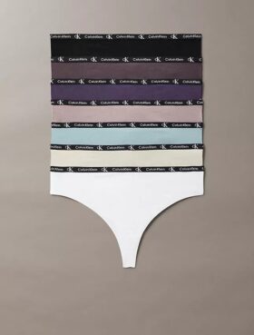 Calzoncillos Thong modernos Calvin Klein 1996 de Cotton Stretch, paquete de 7