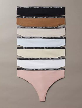 Calzoncillos Thong modernos Calvin Klein 1996 de Cotton Stretch, paquete de 7