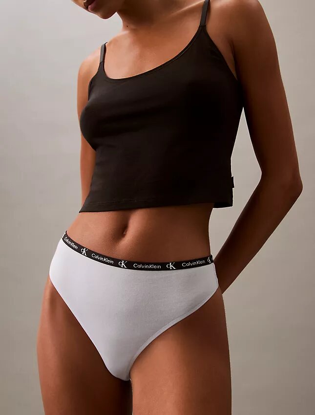 Calzoncillos Thong modernos Calvin Klein 1996 de Cotton Stretch, paquete de 7 Calzoncillos Thong modernos Calvin Klein 1996 de Cotton Stretch, paquete de 7
