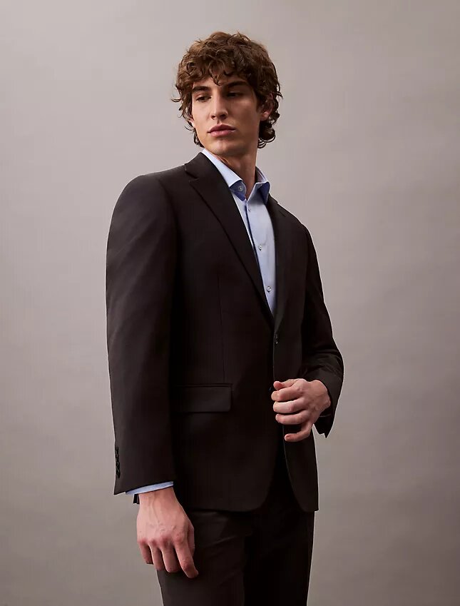Camisa ajustada con botones y tejido elástico Camisa ajustada con botones y tejido elástico