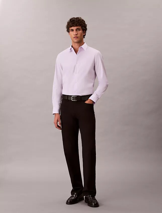 Camisa ajustada de algodón elástico Supima Cotton Stretch Camisa ajustada de algodón elástico Supima Cotton Stretch