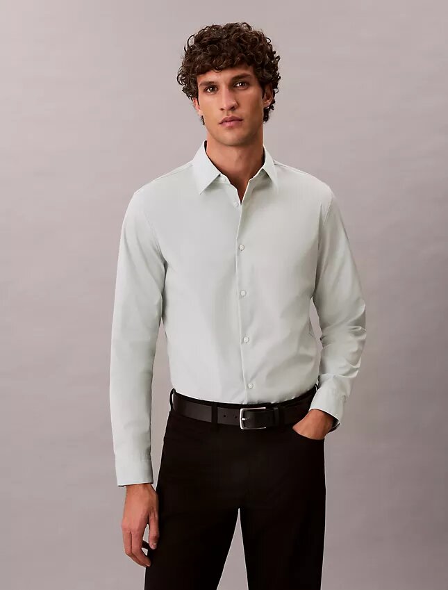 Camisa ajustada de algodón elástico Supima Cotton Stretch Camisa ajustada de algodón elástico Supima Cotton Stretch