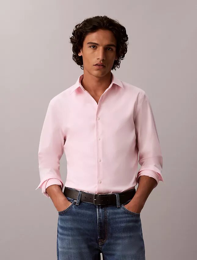 Camisa ajustada de algodón elástico Supima Cotton Stretch Camisa ajustada de algodón elástico Supima Cotton Stretch