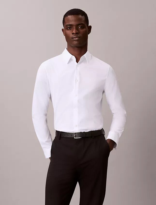 Camisa ajustada de algodón elástico Supima Cotton Stretch Camisa ajustada de algodón elástico Supima Cotton Stretch