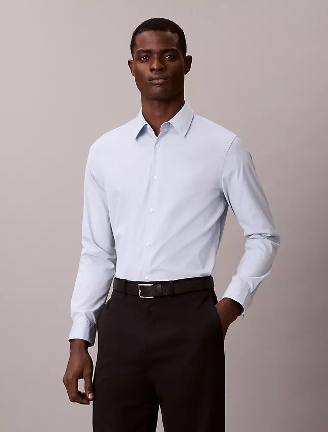 Camisa ajustada de algodón elástico Supima Cotton Stretch Camisa ajustada de algodón elástico Supima Cotton Stretch