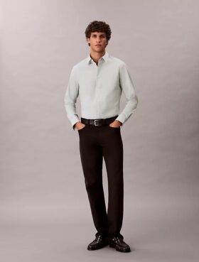Camisa ajustada de algodón elástico Supima Cotton Stretch