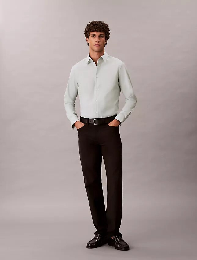 Camisa ajustada de algodón elástico Supima Cotton Stretch Camisa ajustada de algodón elástico Supima Cotton Stretch