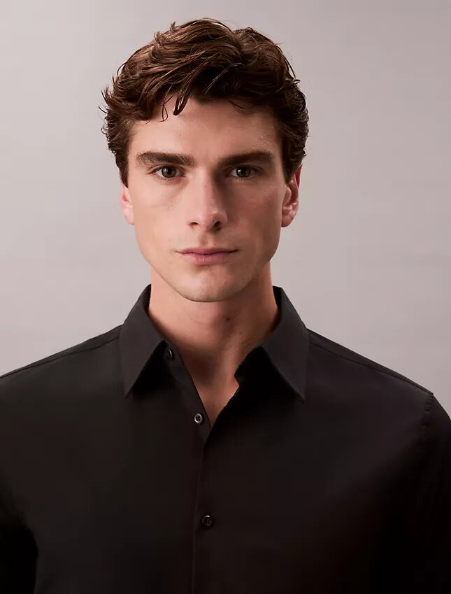 Camisa ajustada de algodón elástico Supima Cotton Stretch Camisa ajustada de algodón elástico Supima Cotton Stretch