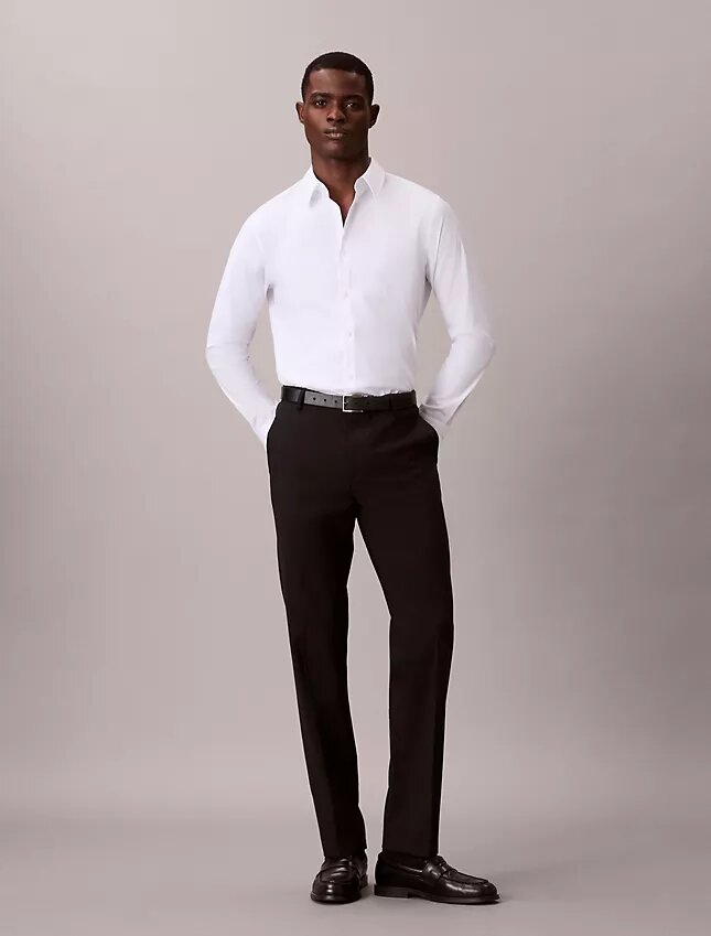 Camisa ajustada de algodón elástico Supima Cotton Stretch Camisa ajustada de algodón elástico Supima Cotton Stretch