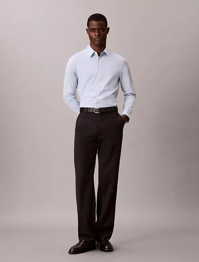 Camisa ajustada de algodón elástico Supima Cotton Stretch Camisa ajustada de algodón elástico Supima Cotton Stretch