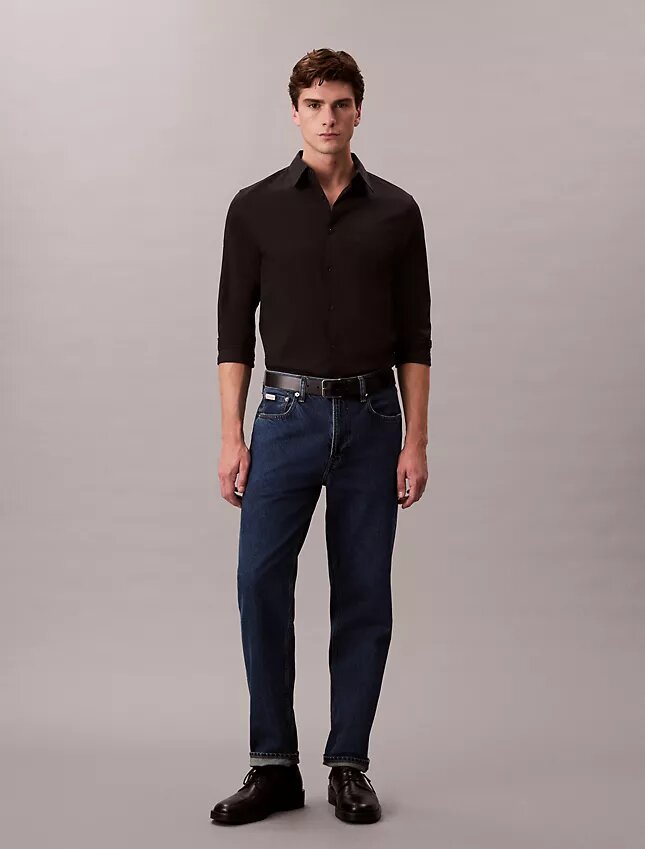 Camisa ajustada de algodón elástico Supima Cotton Stretch Camisa ajustada de algodón elástico Supima Cotton Stretch