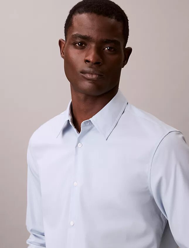 Camisa ajustada de algodón elástico Supima Cotton Stretch Camisa ajustada de algodón elástico Supima Cotton Stretch