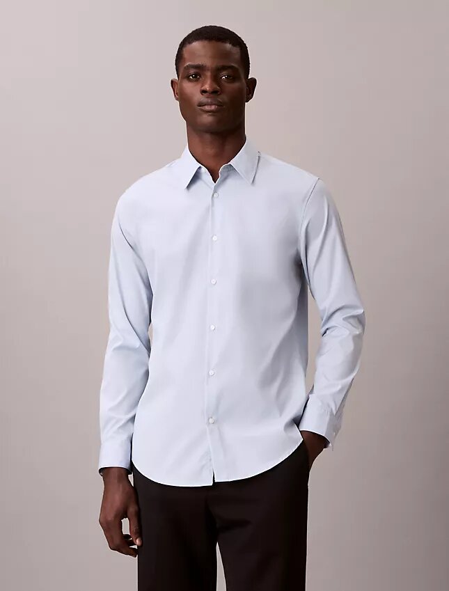 Camisa ajustada de algodón elástico Supima Cotton Stretch Camisa ajustada de algodón elástico Supima Cotton Stretch
