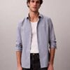 Camisa ajustada de Cotton Stretch a rayas con botones Camisa ajustada de Cotton Stretch a rayas con botones
