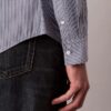Camisa ajustada de Cotton Stretch a rayas con botones Camisa ajustada de Cotton Stretch a rayas con botones