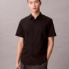 Camisa ajustada de Cotton Stretch con botones Camisa ajustada de Cotton Stretch con botones