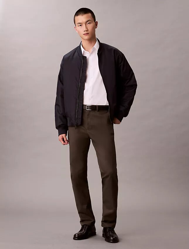 Camisa ajustada de Cotton Stretch con botones Camisa ajustada de Cotton Stretch con botones