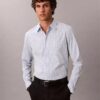 Camisa ajustada de cuadros de Cotton Stretch con botones Camisa ajustada de cuadros de Cotton Stretch con botones