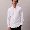 Camisa ajustada de popelín de algodón Cotton Stretch con botones Camisa ajustada de popelín de algodón Cotton Stretch con botones