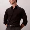 Camisa ajustada de popelín de algodón Cotton Stretch con botones Camisa ajustada de popelín de algodón Cotton Stretch con botones