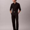 Camisa ajustada elástica con botones Camisa ajustada elástica con botones