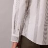 Camisa ajustada elástica Supima con rayas teñidas en hilo Camisa ajustada elástica Supima con rayas teñidas en hilo
