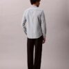 Camisa ajustada elástica Supima con rayas teñidas en hilo Camisa ajustada elástica Supima con rayas teñidas en hilo