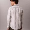 Camisa ajustada elástica Supima con rayas teñidas en hilo Camisa ajustada elástica Supima con rayas teñidas en hilo