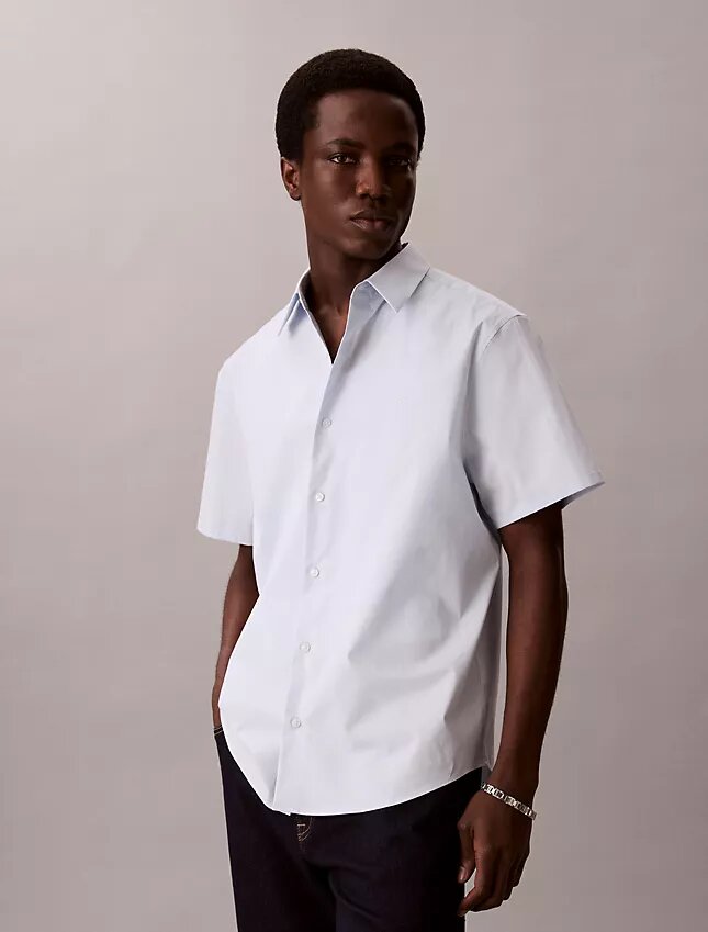 Camisa clásica con botones de Cotton Stretch Camisa clásica con botones de Cotton Stretch
